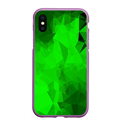 Чехол iPhone XS Max матовый GREEN, цвет: 3D-фиолетовый