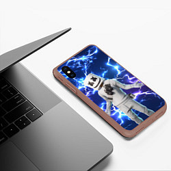 Чехол iPhone XS Max матовый FORTNITE x MARSHMELLO, цвет: 3D-коричневый — фото 2