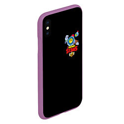 Чехол iPhone XS Max матовый BRAWL STARS NANI, цвет: 3D-фиолетовый — фото 2