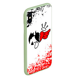 Чехол iPhone XS Max матовый ТИКТОКЕР - PAYTON MOORMEIE, цвет: 3D-салатовый — фото 2