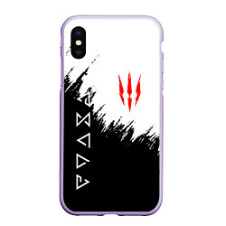 Чехол iPhone XS Max матовый The Witcher, цвет: 3D-светло-сиреневый