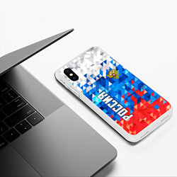 Чехол iPhone XS Max матовый RUSSIA SPORT, цвет: 3D-белый — фото 2