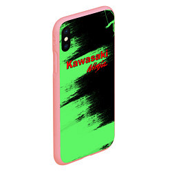 Чехол iPhone XS Max матовый Kawasaki, цвет: 3D-баблгам — фото 2