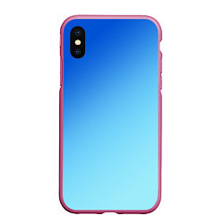 Чехол iPhone XS Max матовый Blue, цвет: 3D-малиновый