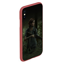 Чехол iPhone XS Max матовый THE LAST OF US 2 ЭЛЛИ, цвет: 3D-красный — фото 2