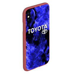 Чехол iPhone XS Max матовый TOYOTA, цвет: 3D-красный — фото 2