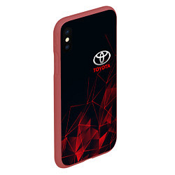 Чехол iPhone XS Max матовый TOYOTA, цвет: 3D-красный — фото 2