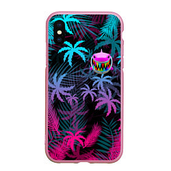 Чехол iPhone XS Max матовый 6IX9INE 69, цвет: 3D-розовый