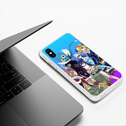 Чехол iPhone XS Max матовый FAIRY TAIL ХВОСТ ФЕИ, цвет: 3D-белый — фото 2