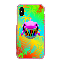 Чехол iPhone XS Max матовый 6IX9INE 69 SHARK, цвет: 3D-розовый