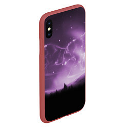 Чехол iPhone XS Max матовый ВОЛКИ СОЗВЕЗДИЯ D, цвет: 3D-красный — фото 2