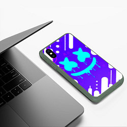 Чехол iPhone XS Max матовый MARSHMELLO МАРШМЕЛЛОУ, цвет: 3D-темно-зеленый — фото 2