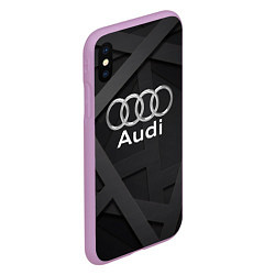 Чехол iPhone XS Max матовый AUDI, цвет: 3D-сиреневый — фото 2