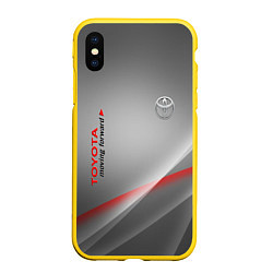 Чехол iPhone XS Max матовый TOYOTA, цвет: 3D-желтый