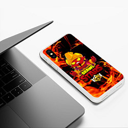 Чехол iPhone XS Max матовый BRAWL STARS EVIL GENE ДЖИН, цвет: 3D-белый — фото 2