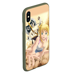 Чехол iPhone XS Max матовый FAIRY TAIL ХВОСТ ФЕИ, цвет: 3D-темно-зеленый — фото 2