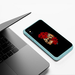 Чехол iPhone XS Max матовый БУМАЖНЫЙ ДОМ, цвет: 3D-мятный — фото 2