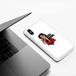 Чехол iPhone XS Max матовый БУМАЖНЫЙ ДОМ, цвет: 3D-белый — фото 2