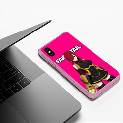 Чехол iPhone XS Max матовый FAIRY TAIL ХВОСТ ФЕИ, цвет: 3D-розовый — фото 2