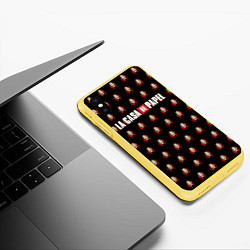 Чехол iPhone XS Max матовый БУМАЖНЫЙ ДОМ, цвет: 3D-желтый — фото 2
