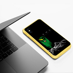 Чехол iPhone XS Max матовый Owl blacklist, цвет: 3D-желтый — фото 2