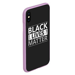 Чехол iPhone XS Max матовый Black lives matter Z, цвет: 3D-сиреневый — фото 2