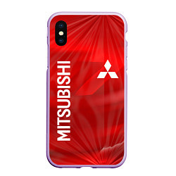 Чехол iPhone XS Max матовый MITSUBISHI, цвет: 3D-сиреневый