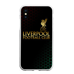 Чехол iPhone XS Max матовый LIVERPOOL ЛИВЕРПУЛЬ, цвет: 3D-белый