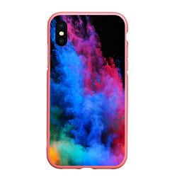 Чехол iPhone XS Max матовый КРАСКИ, цвет: 3D-баблгам