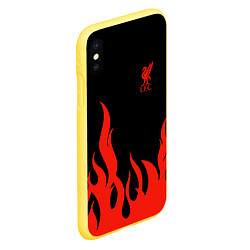 Чехол iPhone XS Max матовый Liverpool F C, цвет: 3D-желтый — фото 2