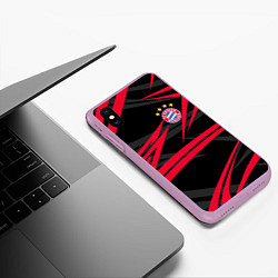 Чехол iPhone XS Max матовый BAYERN MUNCHEN, цвет: 3D-сиреневый — фото 2