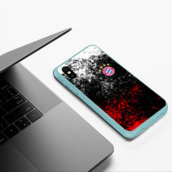 Чехол iPhone XS Max матовый BAYERN MUNCHEN, цвет: 3D-мятный — фото 2
