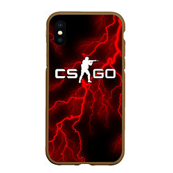 Чехол iPhone XS Max матовый COUNTER STRIKE, цвет: 3D-коричневый