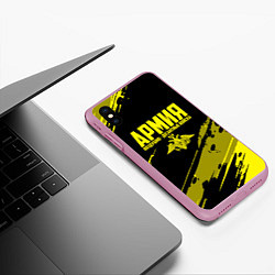 Чехол iPhone XS Max матовый Армия ВДВ, цвет: 3D-розовый — фото 2