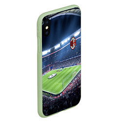 Чехол iPhone XS Max матовый FC MILAN, цвет: 3D-салатовый — фото 2