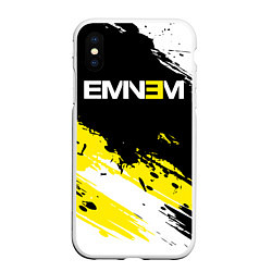 Чехол iPhone XS Max матовый Eminem, цвет: 3D-белый