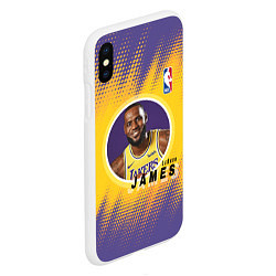 Чехол iPhone XS Max матовый LeBron James, цвет: 3D-белый — фото 2