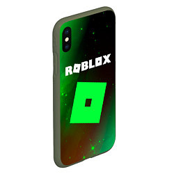 Чехол iPhone XS Max матовый ROBLOX РОБЛОКС, цвет: 3D-темно-зеленый — фото 2