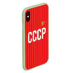 Чехол iPhone XS Max матовый Форма сборной СССР, цвет: 3D-салатовый — фото 2