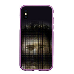 Чехол iPhone XS Max матовый As We Can Aniki color, цвет: 3D-фиолетовый