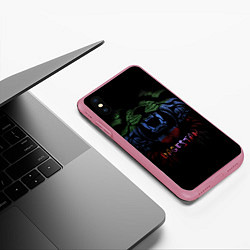Чехол iPhone XS Max матовый Лев Дагестан, цвет: 3D-малиновый — фото 2