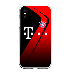 Чехол iPhone XS Max матовый FC Bayern Munchen Форма, цвет: 3D-белый