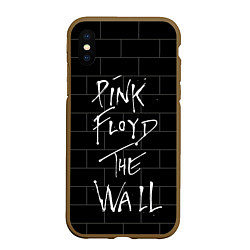 Чехол iPhone XS Max матовый PINK FLOYD, цвет: 3D-коричневый