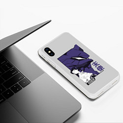Чехол iPhone XS Max матовый Синдзи Икари, цвет: 3D-белый — фото 2