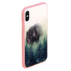Чехол iPhone XS Max матовый Волк, цвет: 3D-баблгам — фото 2