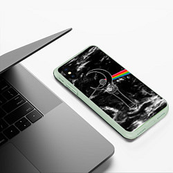 Чехол iPhone XS Max матовый Dark Side of the Moon Stick, цвет: 3D-салатовый — фото 2