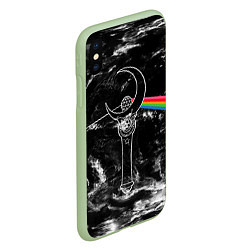 Чехол iPhone XS Max матовый Dark Side of the Moon Stick, цвет: 3D-салатовый — фото 2