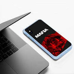 Чехол iPhone XS Max матовый Mafia, цвет: 3D-голубой — фото 2