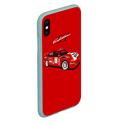 Чехол iPhone XS Max матовый Mitsubishi Lancer Evolution VI, цвет: 3D-мятный — фото 2