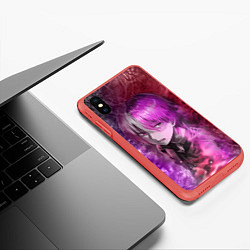 Чехол iPhone XS Max матовый Шото Тодороки, цвет: 3D-красный — фото 2